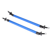Max Maxb Front/Rear Adjustable Wind Splitter Bumper Chin Lip Rod Support 200mm Blue