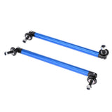 Max Maxb Front/Rear Adjustable Wind Splitter Bumper Chin Lip Rod Support 200mm Blue