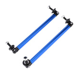 Max Maxb Front/Rear Adjustable Wind Splitter Bumper Chin Lip Rod Support 200mm Blue
