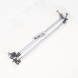 Max Maxb Front/Rear Adjustable Wind Splitter Bumper Chin Lip Rod Support 200mm Silver