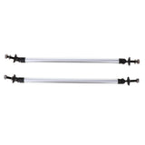 Max Maxb Front/Rear Adjustable Wind Splitter Bumper Chin Lip Rod Support 200mm Silver