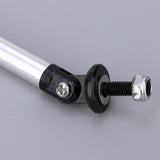 Max Maxb Front/Rear Adjustable Wind Splitter Bumper Chin Lip Rod Support 200mm Silver