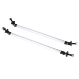 Max Maxb Front/Rear Adjustable Wind Splitter Bumper Chin Lip Rod Support 200mm Silver