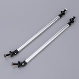 Max Maxb Front/Rear Adjustable Wind Splitter Bumper Chin Lip Rod Support 200mm Silver