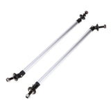 Max Maxb Front/Rear Adjustable Wind Splitter Bumper Chin Lip Rod Support 200mm Silver