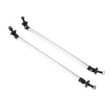 Max Maxb Front/Rear Adjustable Wind Splitter Bumper Chin Lip Rod Support 200mm Silver