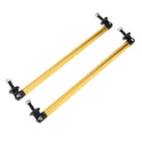 Max Maxb Front/Rear Adjustable Wind Splitter Bumper Chin Lip Rod Support 200mm Gold
