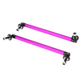Max Maxb Front/Rear Adjustable Wind Splitter Bumper Chin Lip Rod Support 200mm Purple