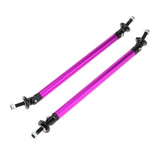 Max Maxb Front/Rear Adjustable Wind Splitter Bumper Chin Lip Rod Support 200mm Purple