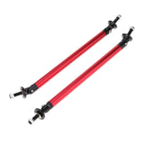 Max Maxb Front/Rear Adjustable Wind Splitter Bumper Chin Lip Rod Support 150mm Red