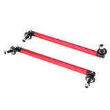 Max Maxb Front/Rear Adjustable Wind Splitter Bumper Chin Lip Rod Support 150mm Red
