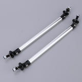 Max Maxb Front/Rear Adjustable Wind Splitter Bumper Chin Lip Rod Support 150mm Silver