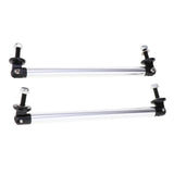 Max Maxb Front/Rear Adjustable Wind Splitter Bumper Chin Lip Rod Support 150mm Silver