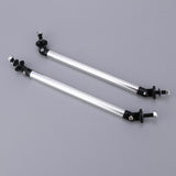 Max Maxb Front/Rear Adjustable Wind Splitter Bumper Chin Lip Rod Support 150mm Silver