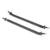 Max Maxb Front/Rear Adjustable Wind Splitter Bumper Chin Lip Rod Support 150mm Black
