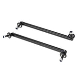 Max Maxb Front/Rear Adjustable Wind Splitter Bumper Chin Lip Rod Support 150mm Black