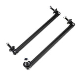 Max Maxb Front/Rear Adjustable Wind Splitter Bumper Chin Lip Rod Support 150mm Black