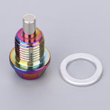 Max Maxb Aluminum Alloy Magnetic Engine Oil Pan Drain Bolt Screw w Gasket M14x1.5