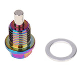 Max Maxb Aluminum Alloy Magnetic Engine Oil Pan Drain Bolt Screw w Gasket M14x1.5