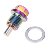 Max Maxb Aluminum Alloy Magnetic Engine Oil Pan Drain Bolt Screw w Gasket M14x1.5