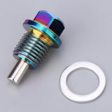 Max Maxb Aluminum Alloy Magnetic Engine Oil Pan Drain Bolt Screw w Gasket M14x1.5