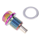 Max Maxb Aluminum Alloy Magnetic Engine Oil Pan Drain Bolt Screw w Gasket M14x1.5