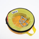 Max 16FT Heavy Duty Tow Strap with Hooks 5Tons Capacity Rope 660G