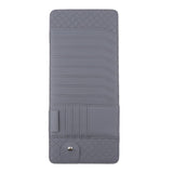 Max PU Leather Sun Visor Canvas CD-DVD Holder Storage Organizer for Car Gray