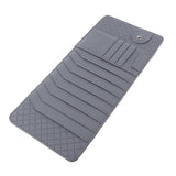 Max PU Leather Sun Visor Canvas CD-DVD Holder Storage Organizer for Car Gray