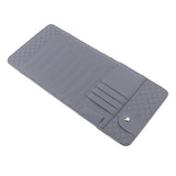 Max PU Leather Sun Visor Canvas CD-DVD Holder Storage Organizer for Car Gray