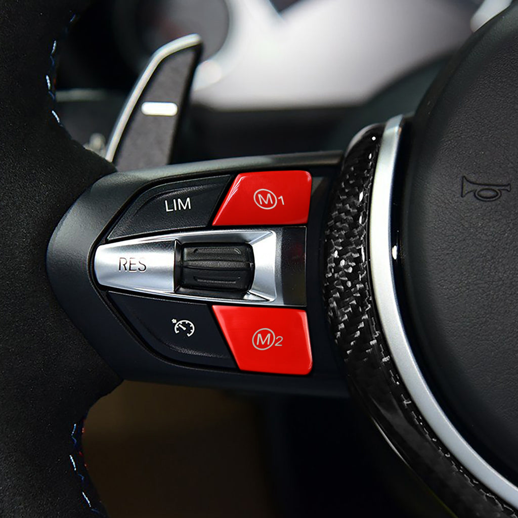 Max Steering Wheel M M1 M2 Button Switch Cover for BMW F30 2014-2018 Red