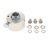 Max Universal Aluminum 360 Steering Wheel Quick Release Disconnect Hub Silver