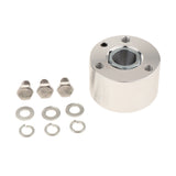 Max Universal Aluminum 360 Steering Wheel Quick Release Disconnect Hub Silver