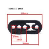 Max Universal 4 Hole Car Rubber Exhaust Tail Pipe Mount Bracket Hanger Black