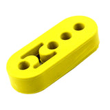 Max Universal 4 Hole Car Rubber Exhaust Tail Pipe Mount Bracket Hanger Yellow