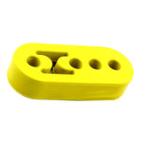 Max Universal 4 Hole Car Rubber Exhaust Tail Pipe Mount Bracket Hanger Yellow