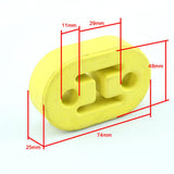 Max Universal 2 Hole Car Rubber Exhaust Tail Pipe Mount Bracket Hanger Black