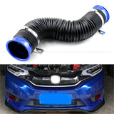 Max 3inch Global Flexible Cold Air Intake Pipe Inlet Hose Tube Duct Inlet Blue