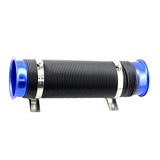 Max 3inch Global Flexible Cold Air Intake Pipe Inlet Hose Tube Duct Inlet Blue