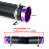 Max 3inch Global Flexible Cold Air Intake Pipe Inlet Hose Tube Duct Inlet Blue