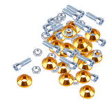 Max License Plate Frame Engine Bay Bumper Fender Screws Kit For Cars Golden