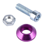 Max License Plate Frame Engine Bay Bumper Fender Screws Kit For Cars Purple