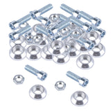 Max License Plate Frame Engine Bay Bumper Fender Screws Kit For Cars Silver