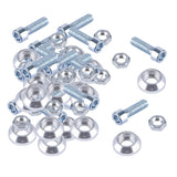 Max License Plate Frame Engine Bay Bumper Fender Screws Kit For Cars Silver