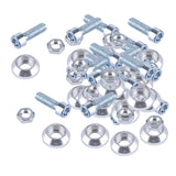 Max License Plate Frame Engine Bay Bumper Fender Screws Kit For Cars Silver