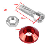 Max License Plate Frame Engine Bay Bumper Fender Screws Kit For Cars Silver