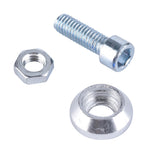 Max License Plate Frame Engine Bay Bumper Fender Screws Kit For Cars Silver