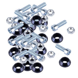 Max License Plate Frame Engine Bay Bumper Fender Screws Kit For Cars Black