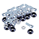 Max License Plate Frame Engine Bay Bumper Fender Screws Kit For Cars Black