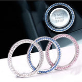 Max Engine Start Stop Ignition Ring Bling Crystal Diamond Decal Sticker Pink